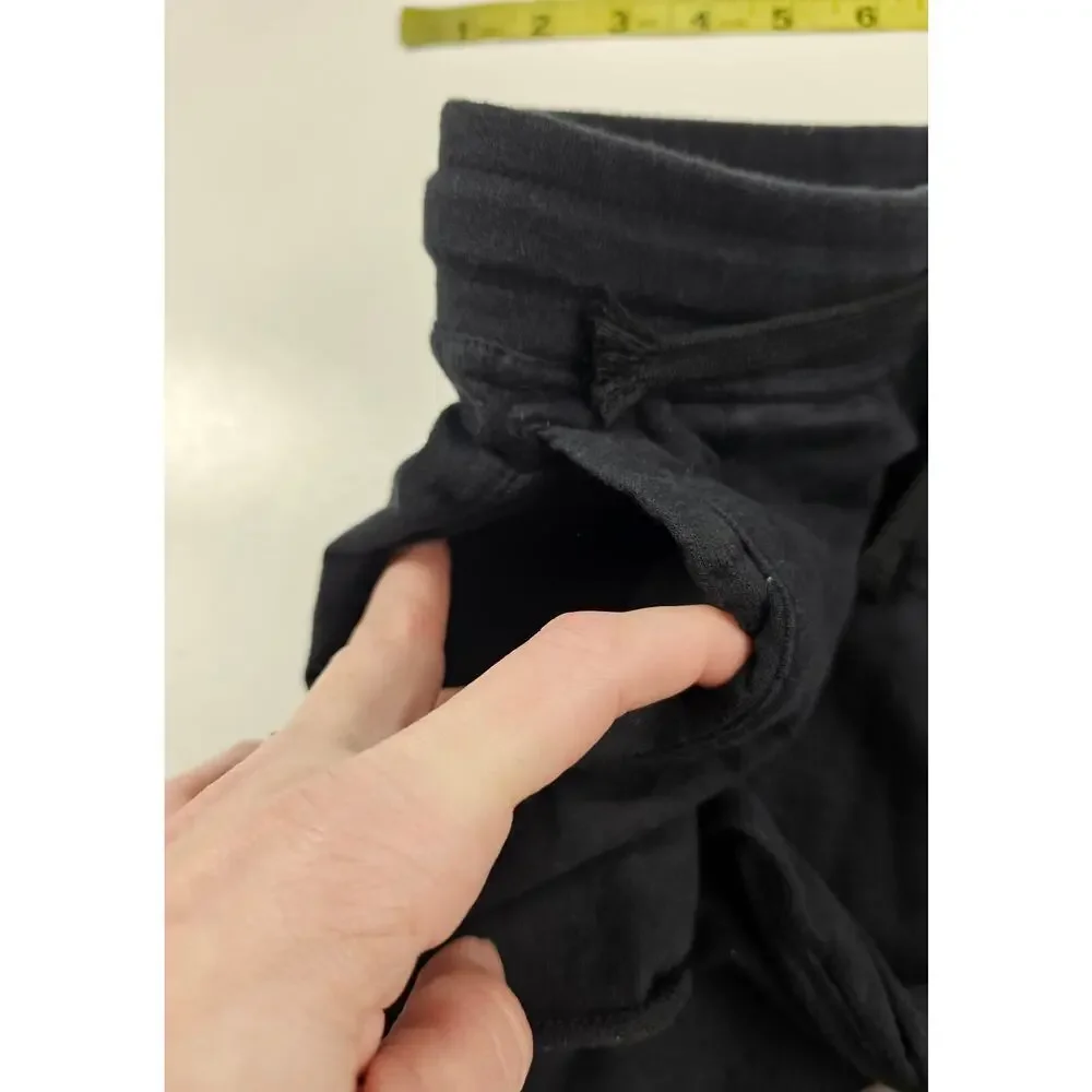 Nike Boys cotton drawstring waist pocket shorts small black white comfort S y2k